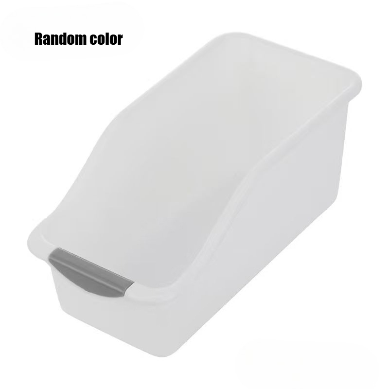 TEMU 1pc Cabinet Slanted Mouth Storage Box, Open Storage Bin, Slanted Mouth , Random Color Suitable For Home Organization, , Storage Box, Basket,
