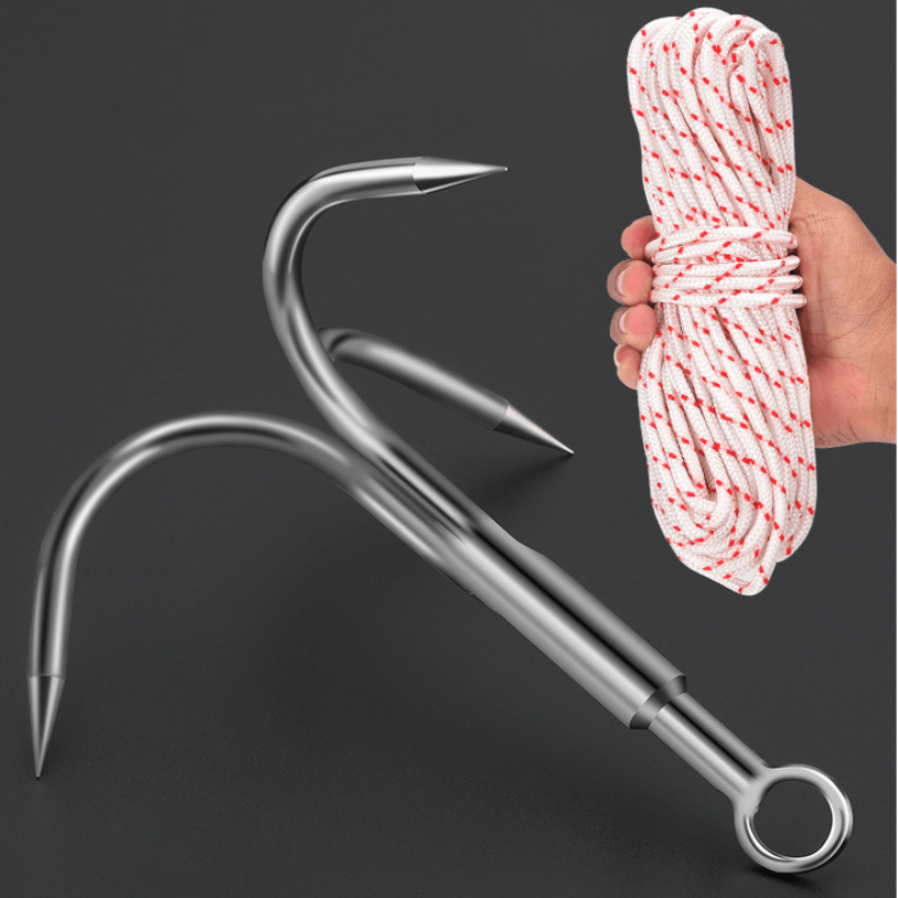 Grappling Hook Grapnel Hook 3-Claw Stainless Steel Tree Climbing S/L Size USA EB