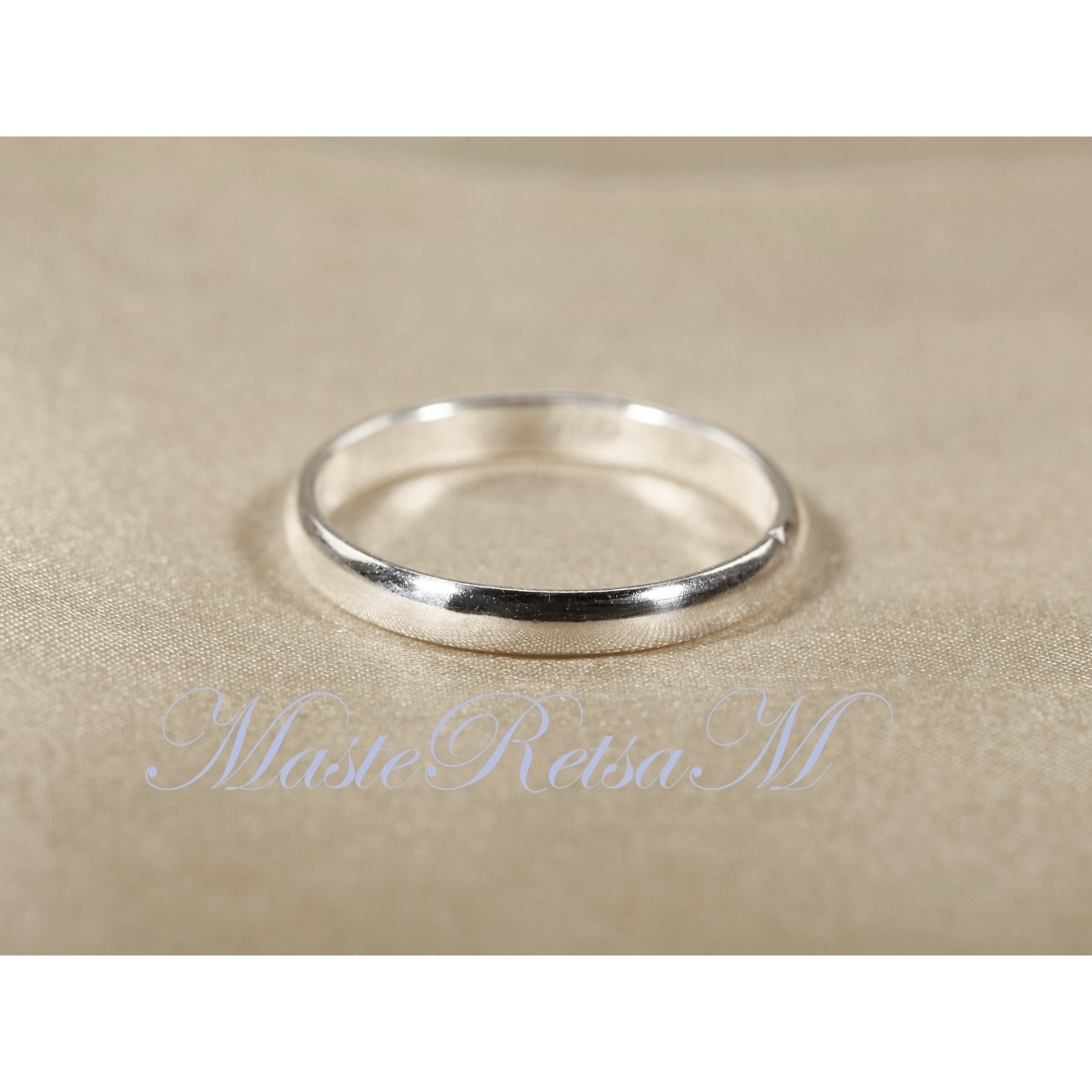 TEMU 1 Bague semi-ronde en argent sterling 925 fait main, 4 mm de large, à , matériaux de haute qualité sélectionnés, convient pour un usage , facile