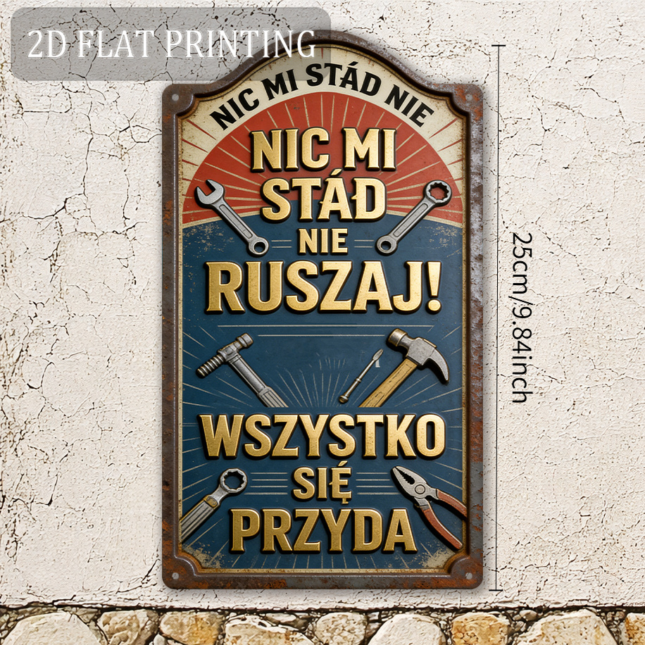 TEMU 2d Flat - A Vintage-style Wooden Decorative Sign For Tool Repair With Humorous Quotes, Featuring Fun Text For Wall Hangings Related To Tools,