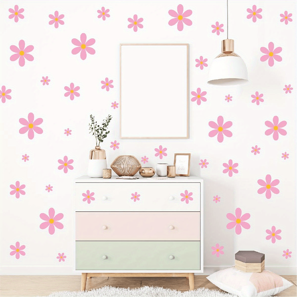 Purple Flower Wall Stickers - United Arab