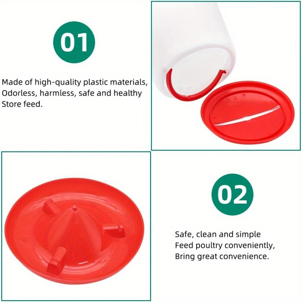 2 komplektai vištų lesyklėlių ir girdyklių rinkiniai, pakabinami, 3.17 kvartos, plastikiniai, paukščių vandens fontanas ir 2.99KG lesyklėlė, be baterijos, naudojami be elektros, skirti višteliams, ančiukams ir žąsliukams