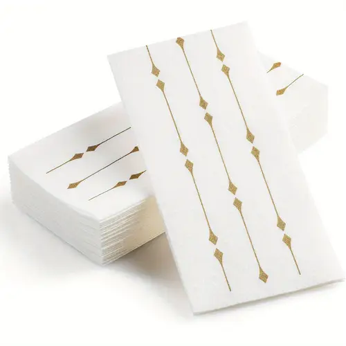 Lotus Pattern Packaging paper guest hand towels sold on Temu United States