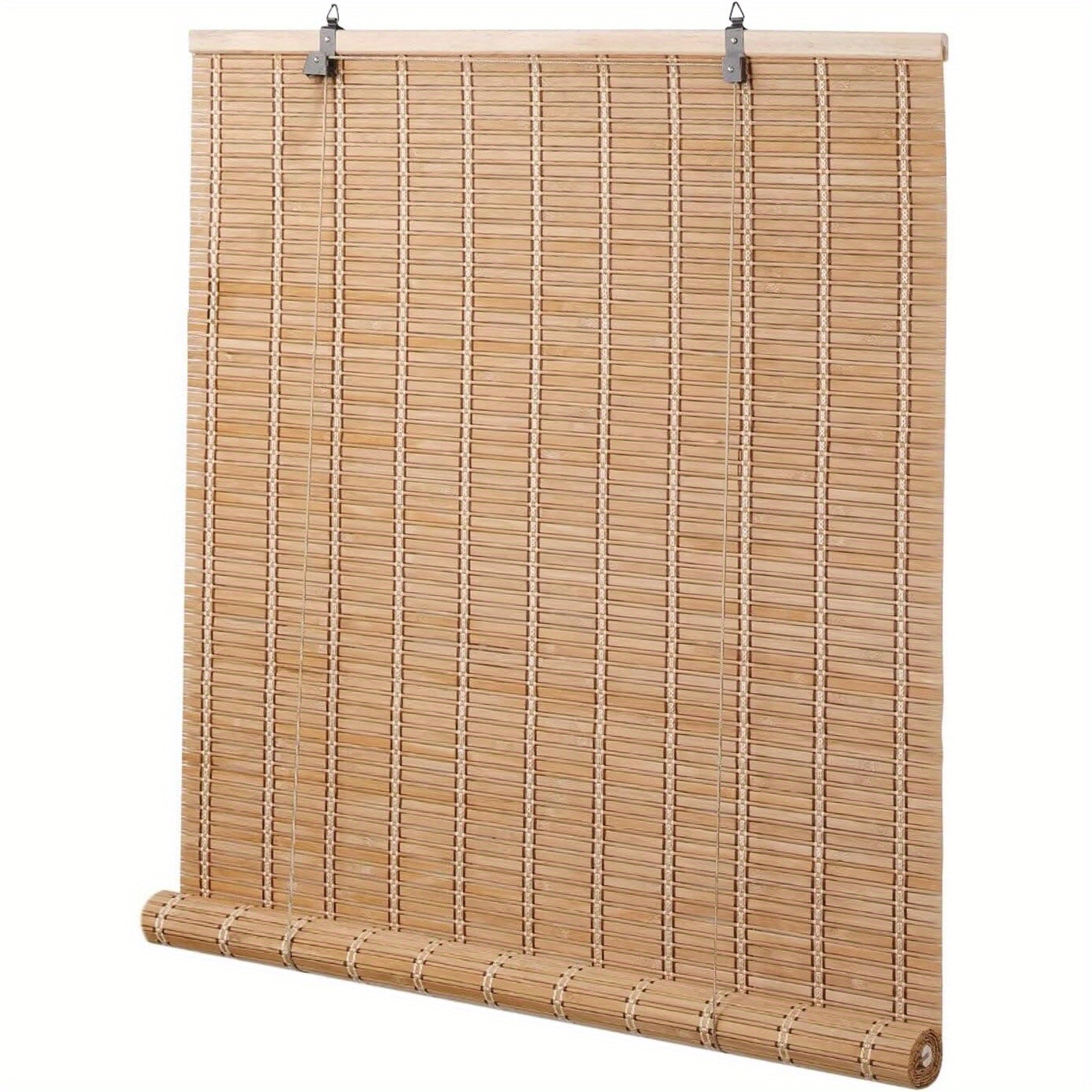 persianas y estores de bambú - tratamientos de privacidad con diseño de listones, operación sin cordón (no) para uso interior/  - persianas de madera de bambú, comedor,   (  instalación)
