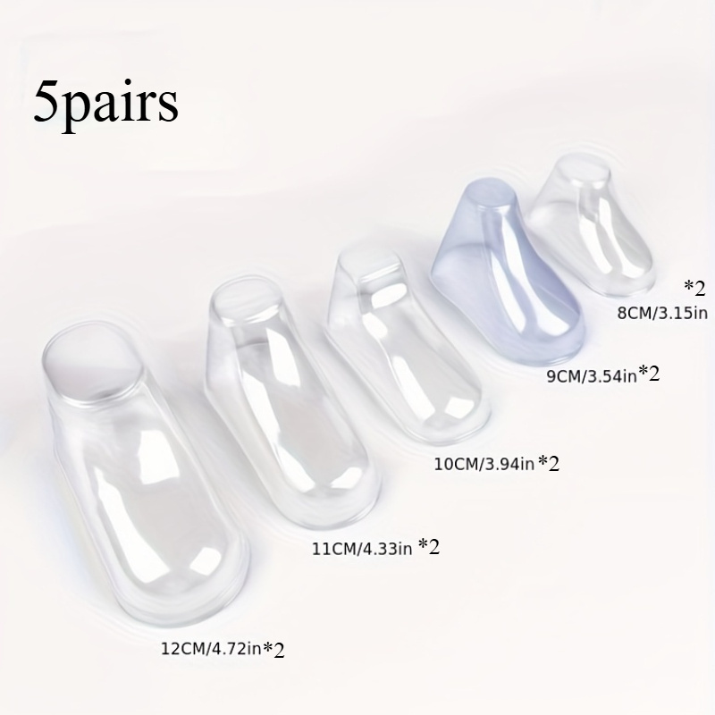 TEMU Juego de 5 Soporte para Zapatos en Plástico Transparente - Formas Moldeadoros Para Calzado a
