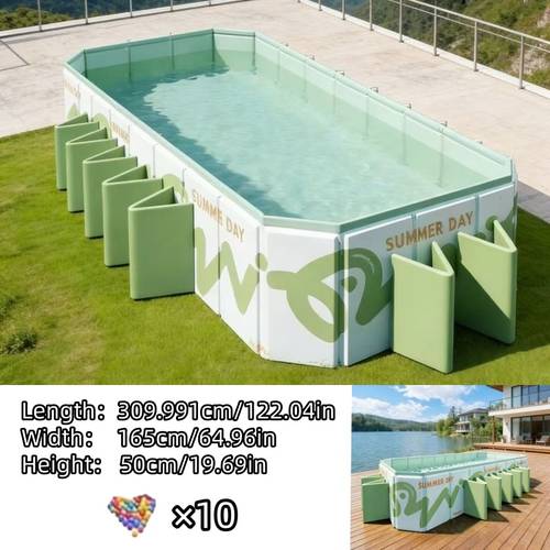 faltbarer heimpool, rahmenpool, sommerkühlung für die ganze familie! großer aufblasbarer familienpool in hasenform für zuhause garten, faltbarer großer planschpool für erwachsene für den außenbereich, leicht zu reinigendes material, verdickter großer rahmenpool, verdicktes pvc-material