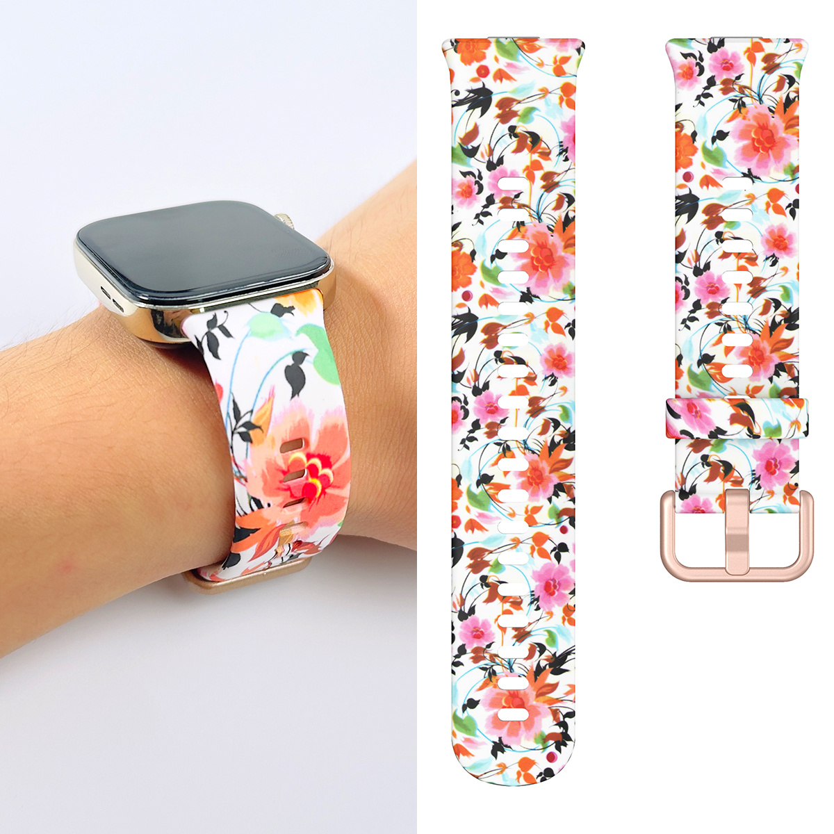 TEMU Trendy Printed Soft Watchband For Huawei Pro Fit5 Fit5 Pro, Quick Release Breathable Sport Strap For Men And Women