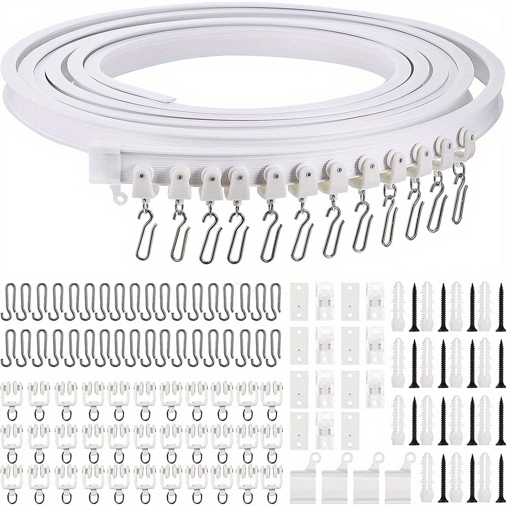 Flexible Ceiling Curved Curtain Rail Curtain Holder Soft Window Rail For Curtain Rail