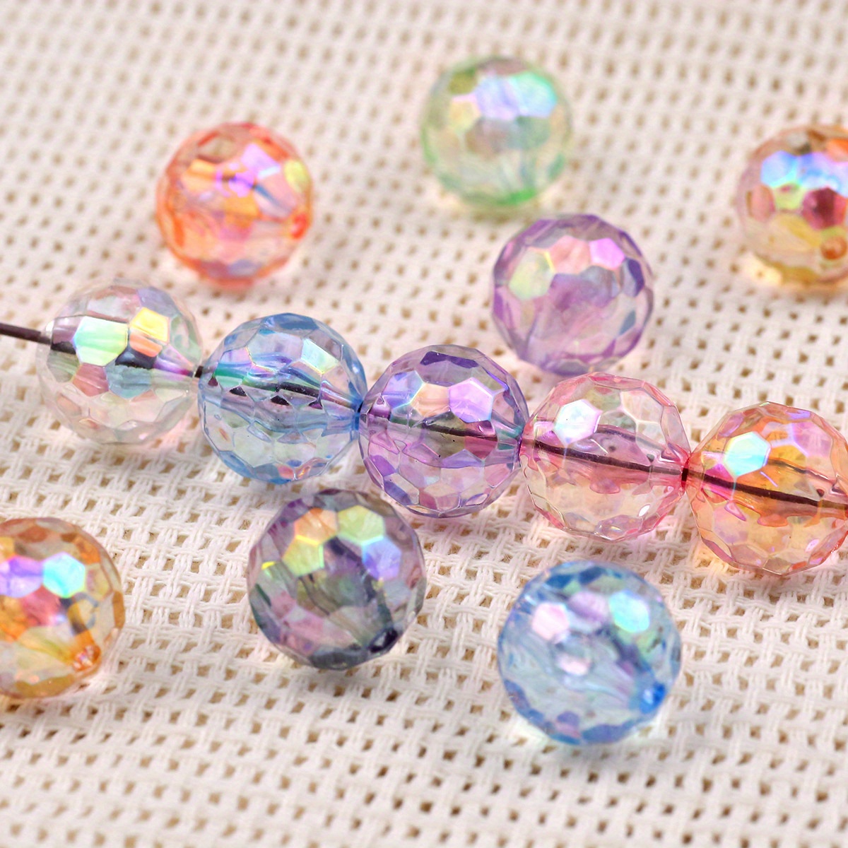 TEMU 20pcs 16mm Colorful Round Beads, Acrylic Beads, Large Beads, Loose Beads, Ball Beads, Pen Beads, Beads & Bead Assortments For Women's Beading,
