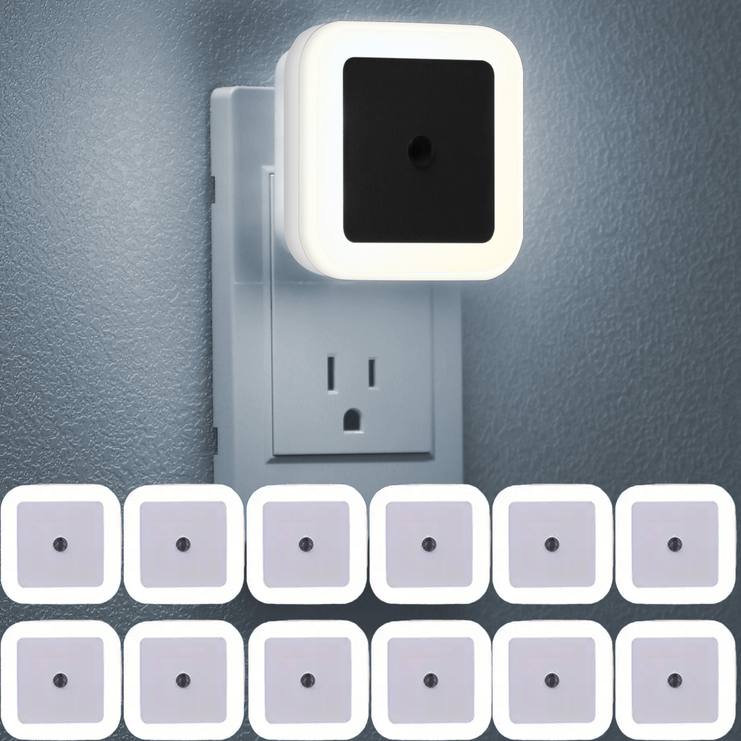 TEMU 12pcs, Light Sersor, Night Light Smart Led Night Light, Plug-in Dusk To Dawn Sensor Energy Saving, Bedroom, Bathroom, Kitchen, Led Night Light
