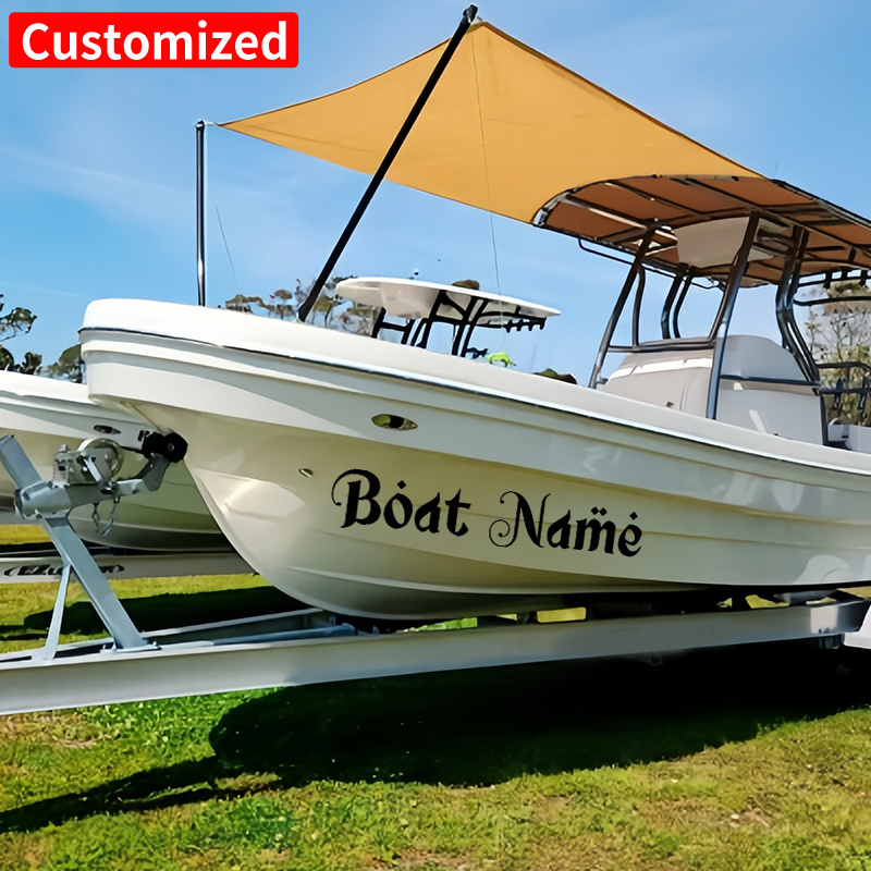 Personalized Boat Name/Text Engravable Ship Sticker