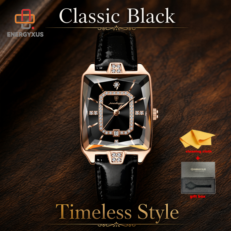 TEMU Ladies Watches For Women High Quality Square Dial Date Wristwatch Elegant Women's Watches Reloj
