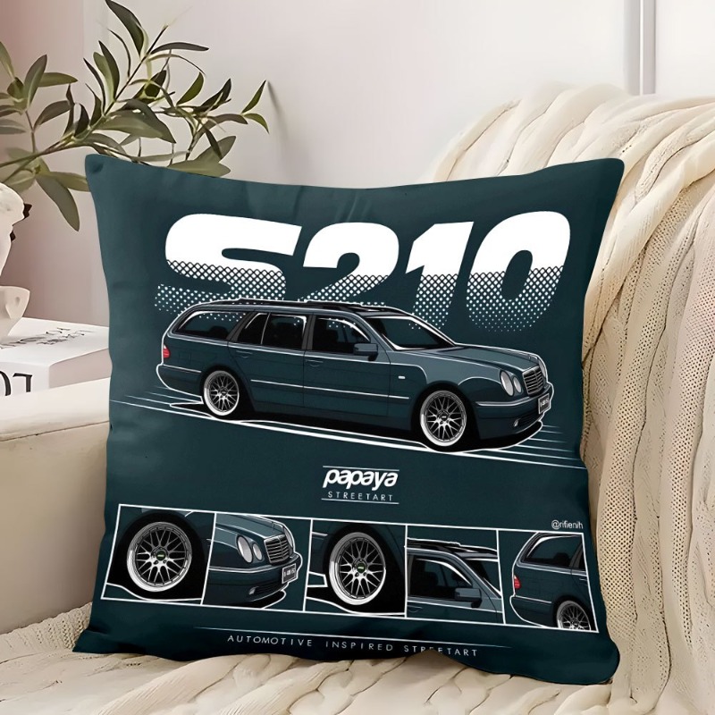 TEMU . S210 Auto Kissenbezug - Moderner Stil, Weicher Polyesterstoff, Reißverschluss, Nur Handwäsche, 45.72X45.72 Cm, Auto Dekoration, Auto Zubehör