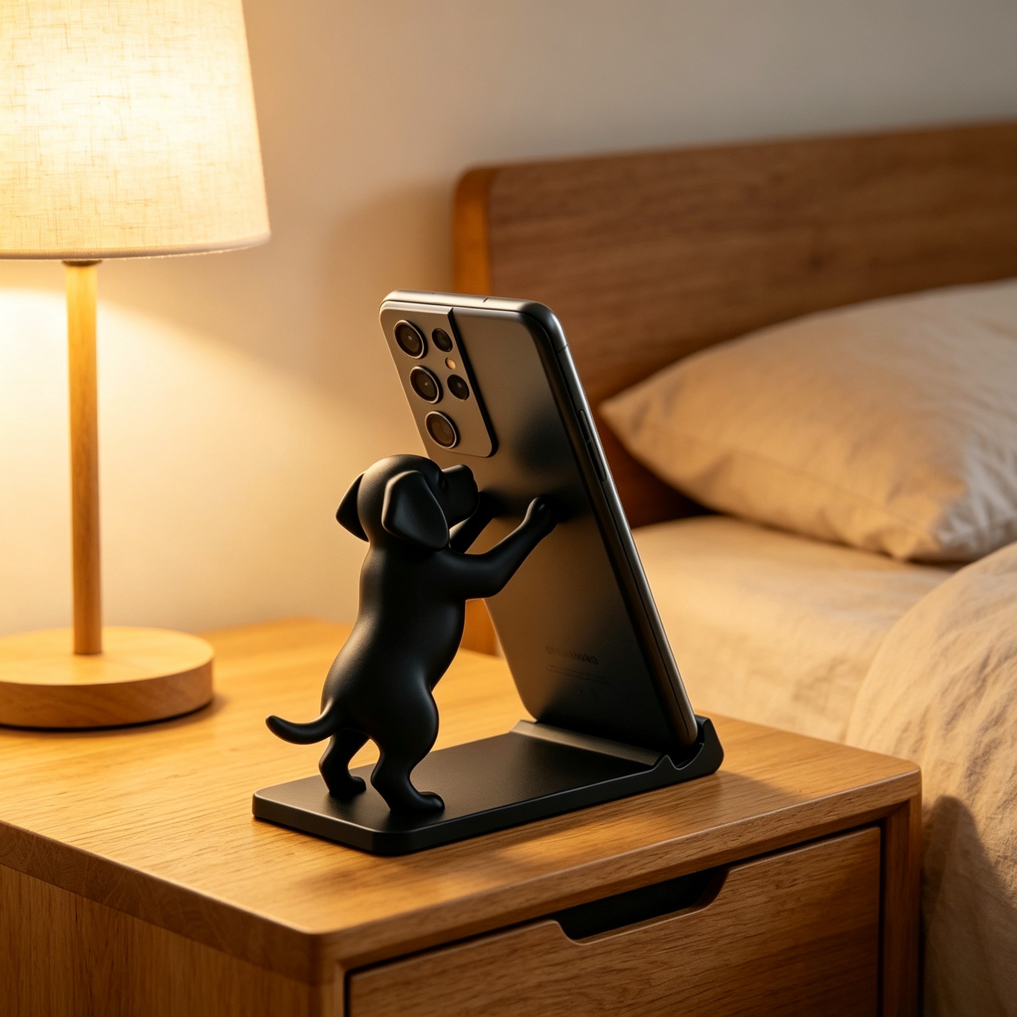 Universal Desktop Phone Holder with Stable Base And Angled Slot