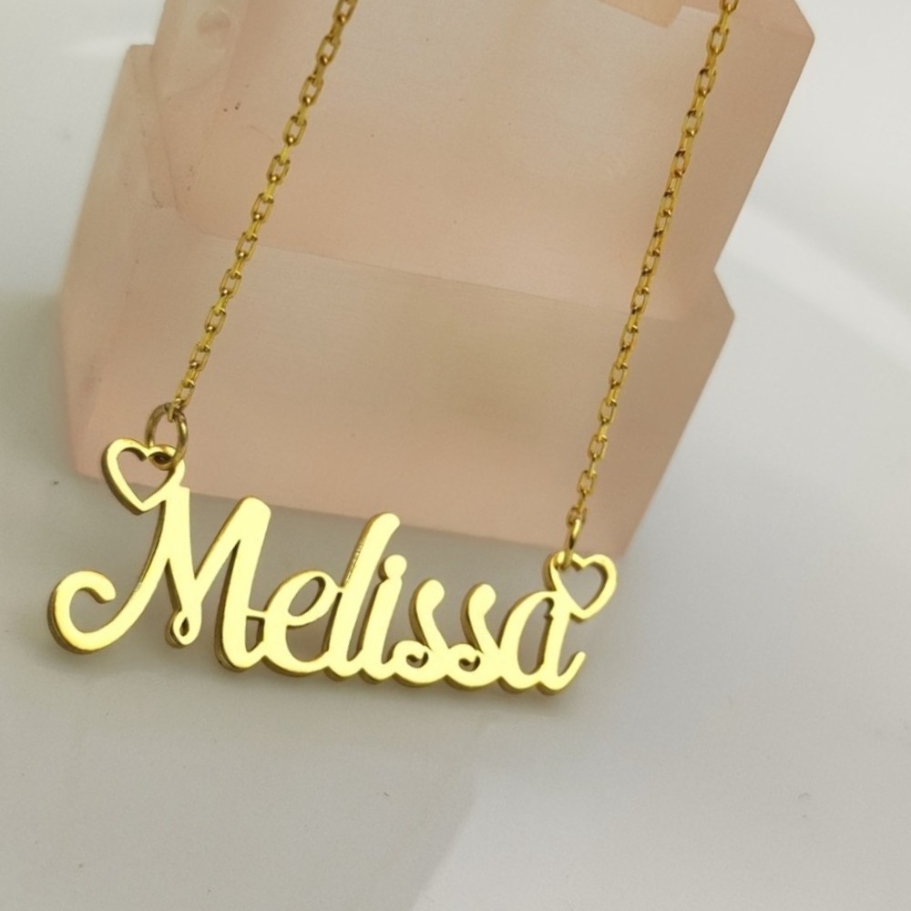 Personalized Heart-Shaped Name Necklace — Minimalist Gift for Her