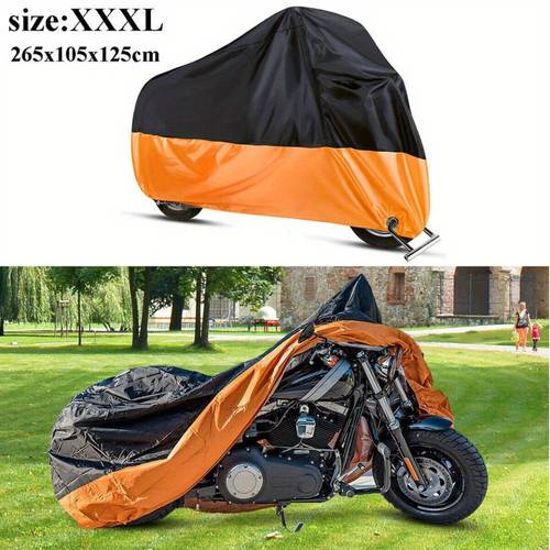 190t 3xl motorcycle protection waterproof tear resistant fabric with safety features including lock holes ideal for outdoor storage and protection