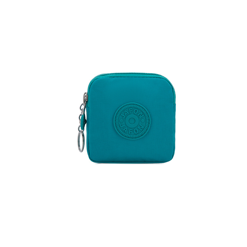 E-shop 1X Nylon Reißverschluss Münzfach Mini Wechselgeld Brieftasche für Damen Kreditkarte Ausweis Schlüssel Kopfhörer Tasche