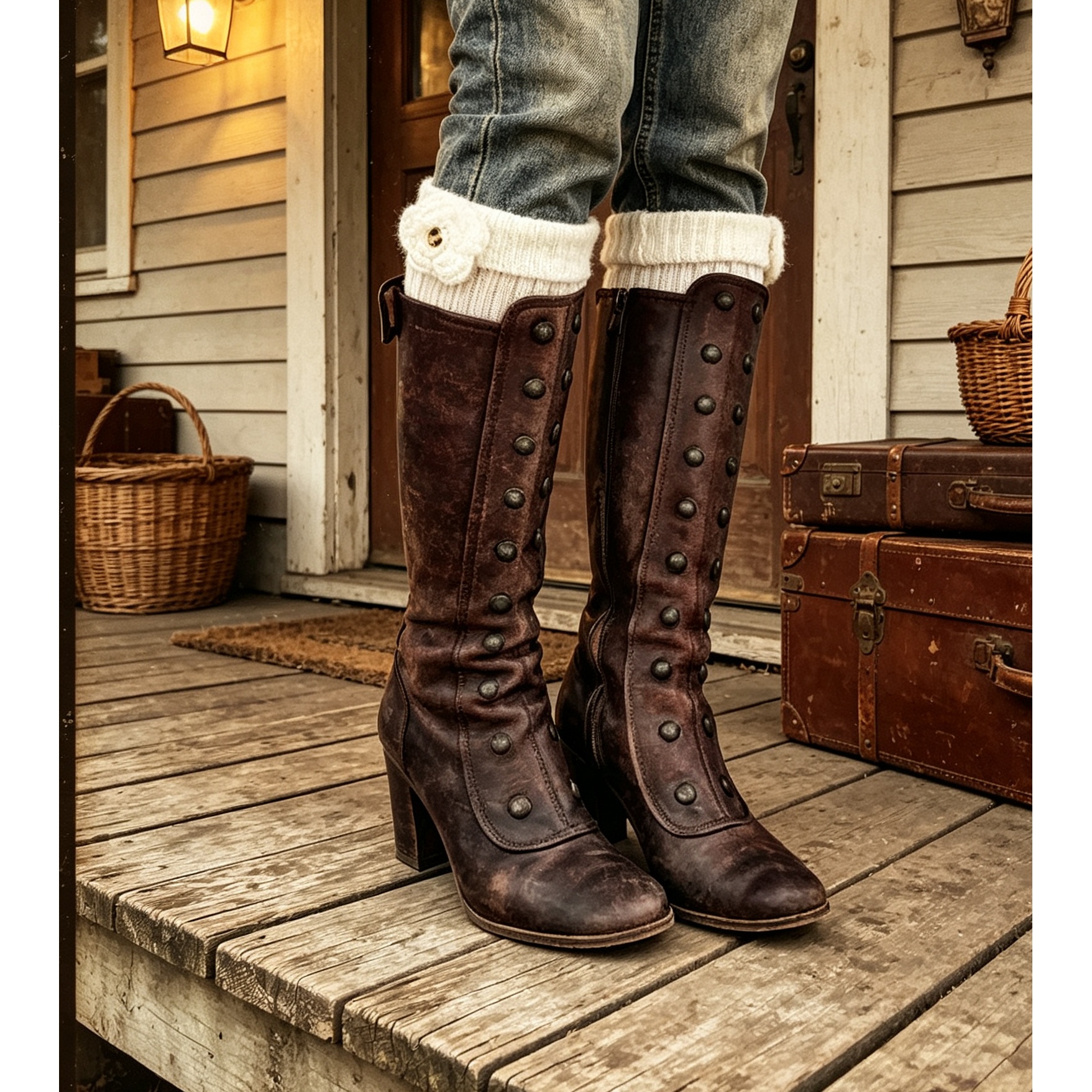 genuine leather boots for women sold on Temu United States