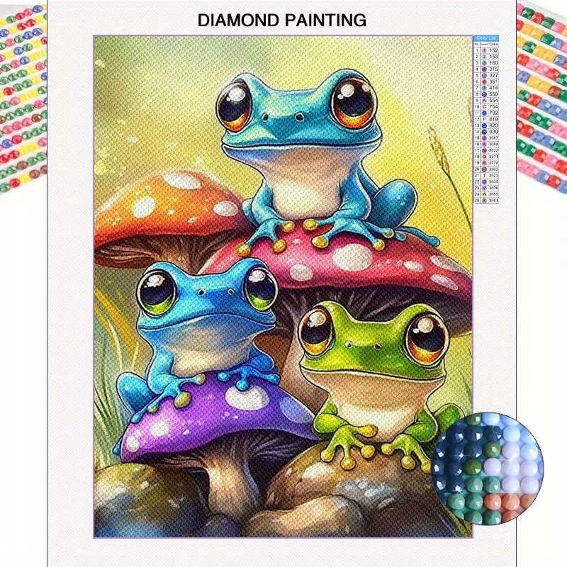 TEMU 5d Full Diamond Round Diamond Painting Kit, Diamond Painting Craft, Mosaic Decoration Craft Wall Art, Animals, Scenery, 30*40 Cm/ 11.8*15.8