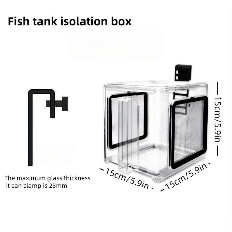 E-shop Quadratische Acryl-Aquarium-Isolierbox mit Sauerstoffdesign für verbesserte Jungfischüberlebenschancen, Dreiseitiges Durchlässigkeitsdesign für