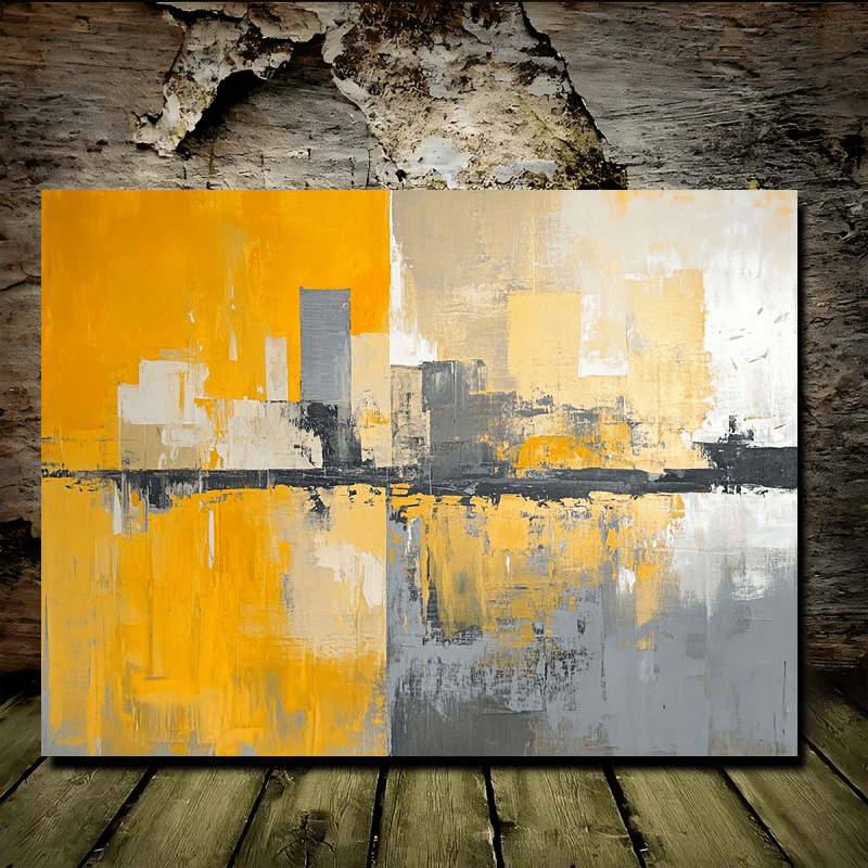 抽象画 キャンバス オレンジ ベージュ