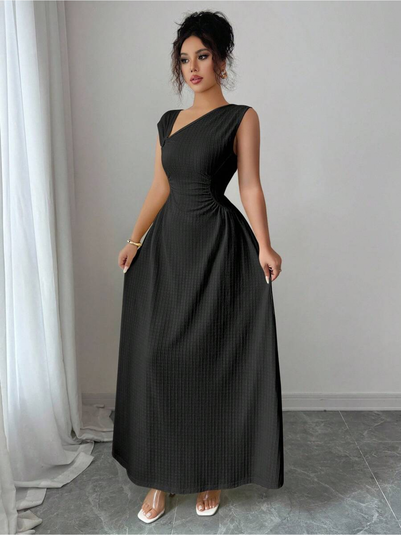 elegant fitted sleeveless dress women's clothing - Temu Qatar