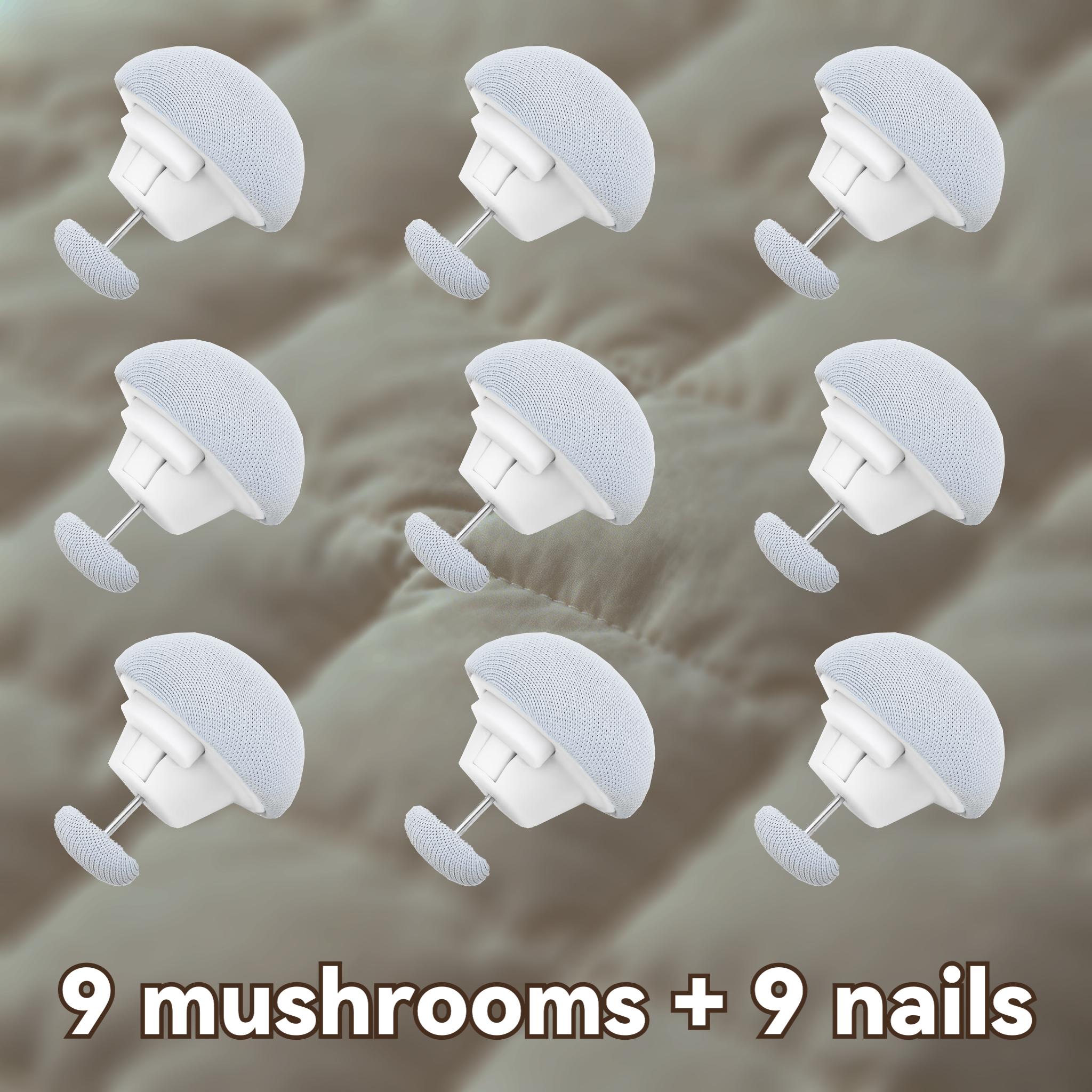 Image of 18pcs Quilt Fasteners, Mushroom-shaped Clips, Detachable Bed Sheet And Duvet Cover Clips, Release, Anti-slip Quilt Fixing, Household Bedding Accessories, Prevents Quilt Shifting, Reusable