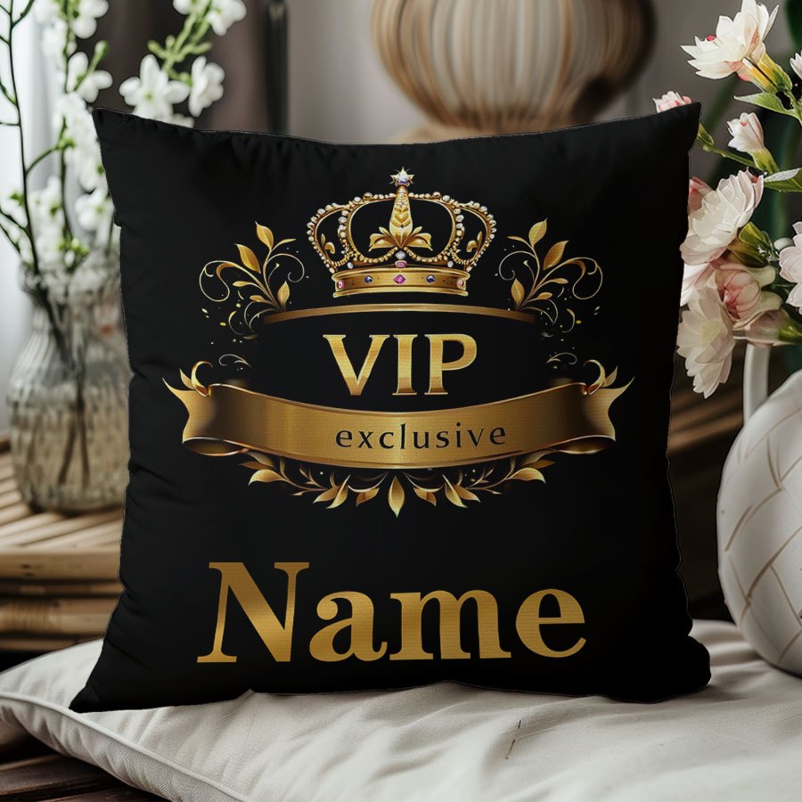 TEMU 1pc Customizable Name Throw Pillowcase, Personalized Printed Pattern, Soft Short Plush Fabric, Customized Throw Pillowcase With Zipper Closure,