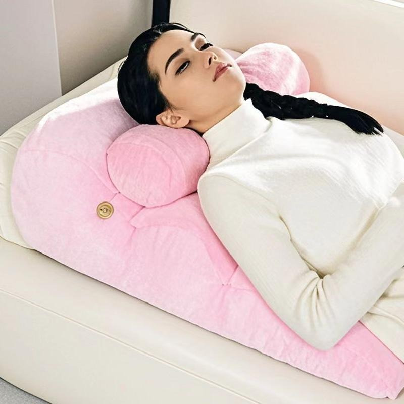 ergonomic bed headrest pillow non slip plush back support cushion for reading or sleeping   in   polyester cover and filling ideal for home or office chairs office chair cushion     design details 5