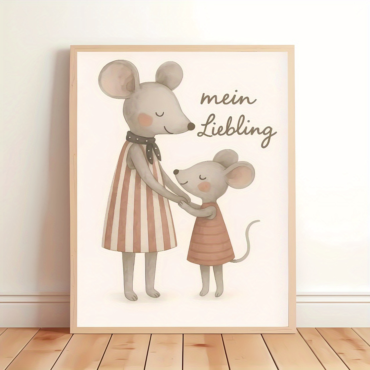 E-shop 2D-Flach, 1 Stück, 2D-Flach, , 12x16 Zoll, Maus-Poster – Kinderzimmer-Dekor – Kinderzimmerdekoration – Maus-Illustration – Mutter-Kind-Bild –