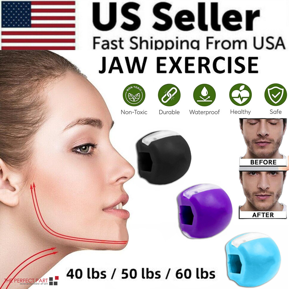 

3pcs Efforest Jawline Exerciser Set - Acrylic Mouth Fitness Balls For Neck And Face Toning, Non-toxic, , Waterproof, Safe Adult Jaw Trainer - No Battery Required