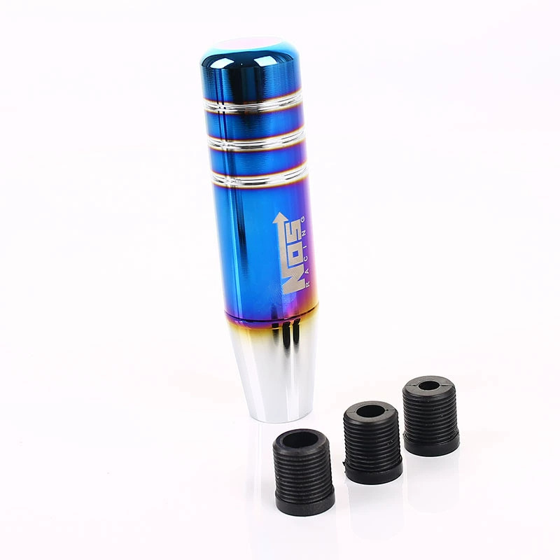 TEMU Pommeau de Vitesse en Aluminium Style BRIDE Bleu 5,12 Pouces, Compatible avec Motors