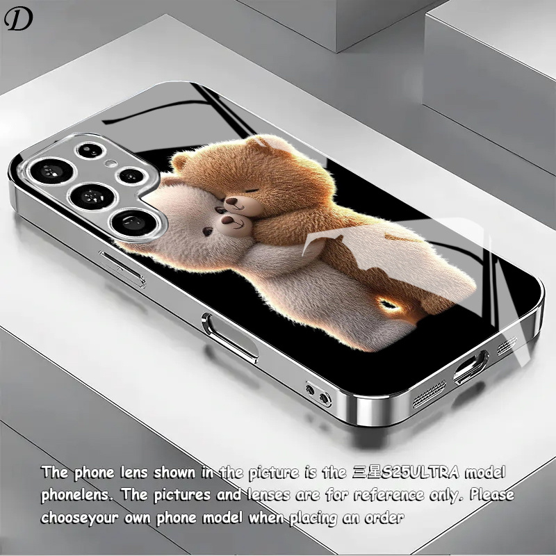 TEMU Phone Case: [2d Flat] Cute Pattern Electroplated Case, Suitable For S25 Plus, 24 Pro, 23 Ultra, And Note 20, A55, A56, A16, And Other Models.