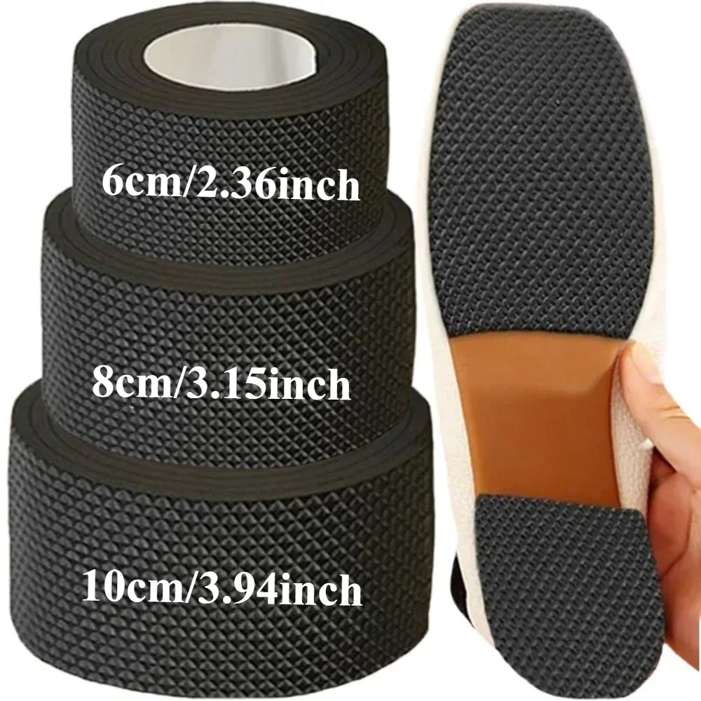 3 Rolls Shoe Sole Anti-slip Stickers Cuttable High Heels Anti-damage Patch Shoes Wear-resistant Self-adhesive Stickers Protective Paste
