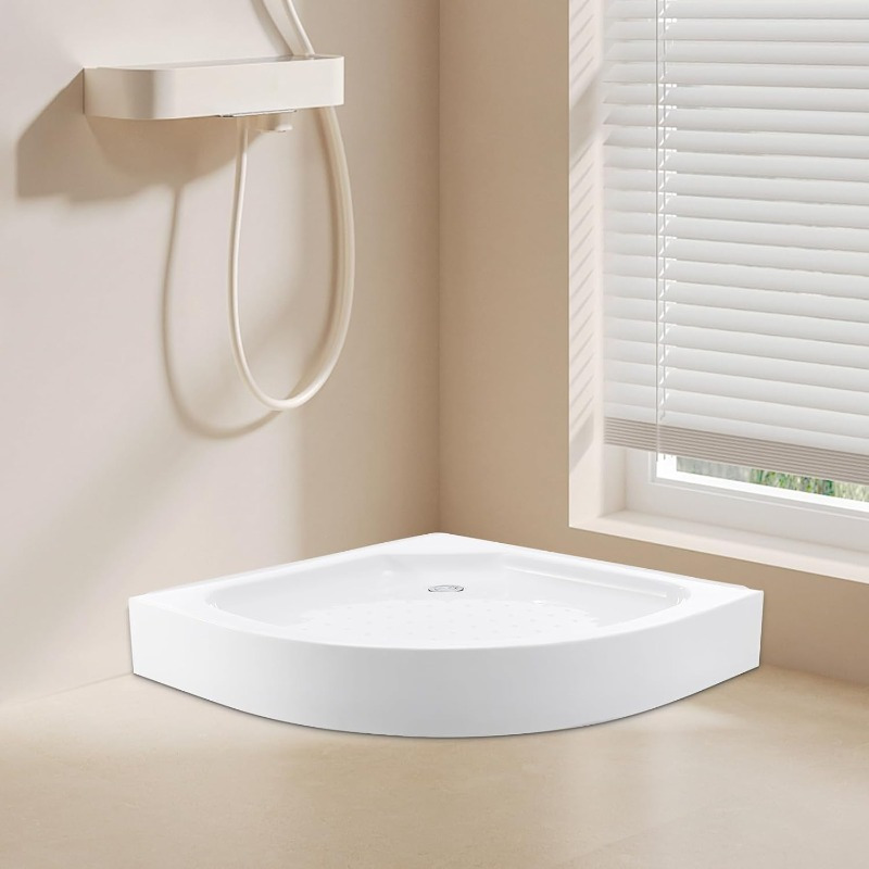 modern vit akryl duschbricka med halkfri yta avloppshål - Temu Sweden