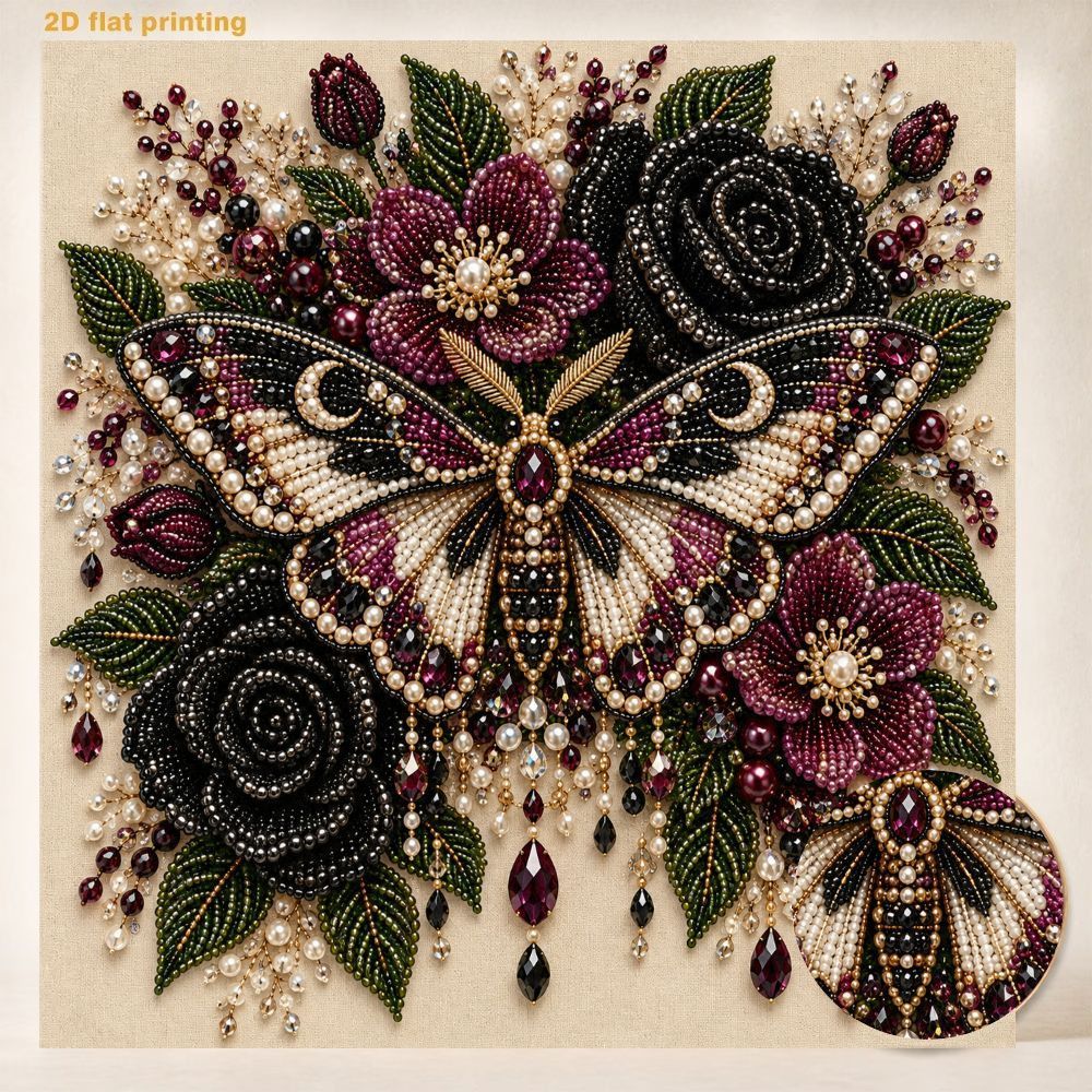 TEMU Diy Pearl Art Painting Kit, Handmade Pearl Painting For Artistic Decoration, And Floral Flat Artwork, Shiny Gemstone Sticker Painting Set With