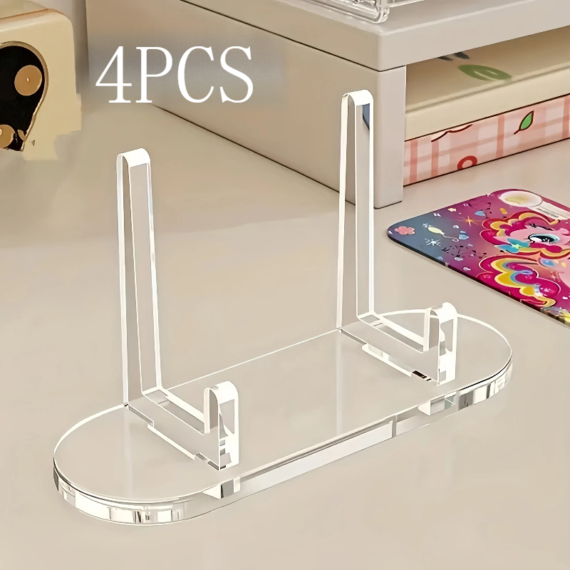 E-shop 4-teiliges Acryl-Präsentationsständer-Set – Robuster, multifunktionaler Halter für Karten/Schallplatten/Kleine Waren/Handys, Medaillen-