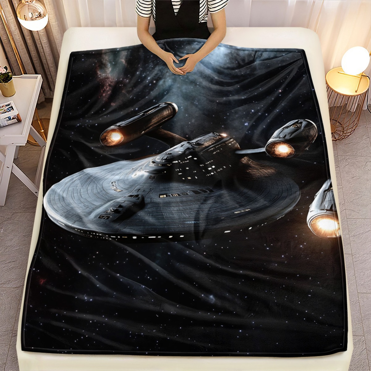TEMU A Single Piece Of Lightweight -themed Blanket Designed For Home Decor, Perfect For Travel, Camping, And Use In Living Rooms, Offices, Sofas,