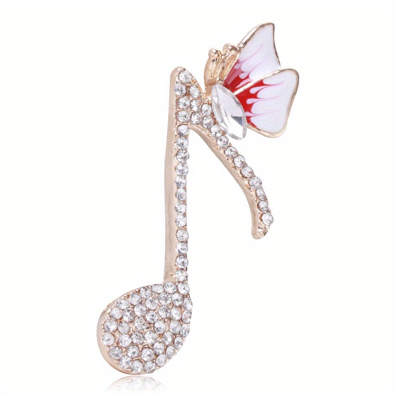 1pc   elegant   music note   brooch novelty irregular shape fashion pin for women and men details 0