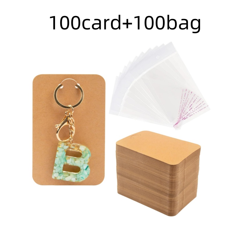 E-shop 100/200 Stück Schlüsselanhänger-Displaykarten mit Selbstverschließenden Beuteln, 2.36 x 3.54 Zoll (ca. cm) Schlüsselanhänger-Kartenhalter für