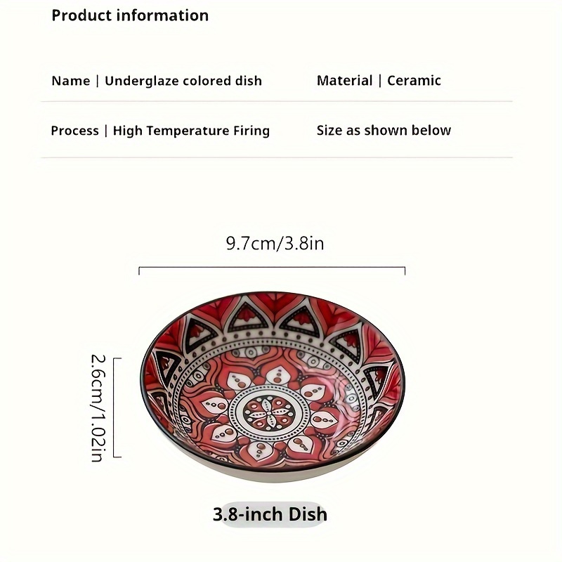 6 10pcs ceramic seasoning plate bohemia plate sauce dish household soy sauce vinegar spices plate for home kitchen restaurant     hot pot picnics camping barbecuw cold dish kitchen tableware dinnerware accessories Product details 11