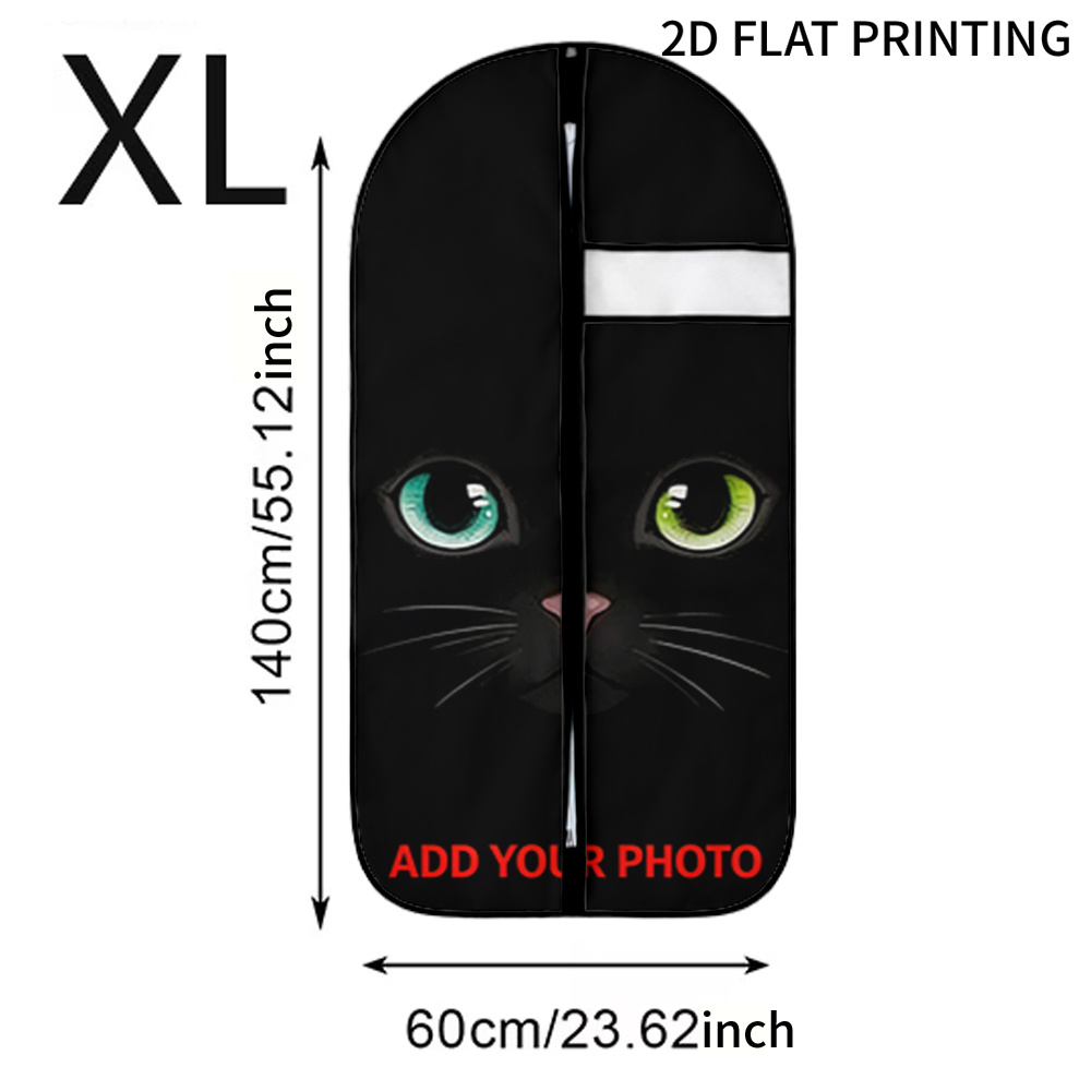 TEMU Personalized Photo Garment Bags Suitable For Shirts, Suits, Dresses & Coats - Custom Photo Printing, Zipper Closure Portable Suitcases Clothes
