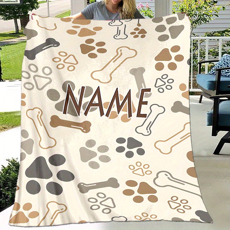 

Personalized Dog Bed Mat, Soft Fluffy Polyester Knitted Flannel, Anime Theme, All , Tear Resistant, 200-250gsm, Contemporary Style, Comfortable Travel Blanket For Pets