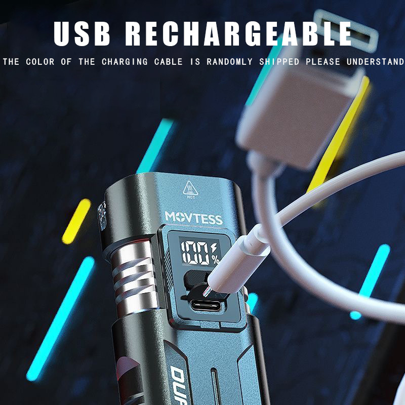 Super Bright Aluminum LED Bike light, Outdoor Cycling light, USB Fast charging, with Battery Level indicator and Emergency light, Easy to Install with Loop Rope closure, 4 Lighting modes, Suitable for Outdoor Riding, Hiking, Camping, Outdoor Lighting