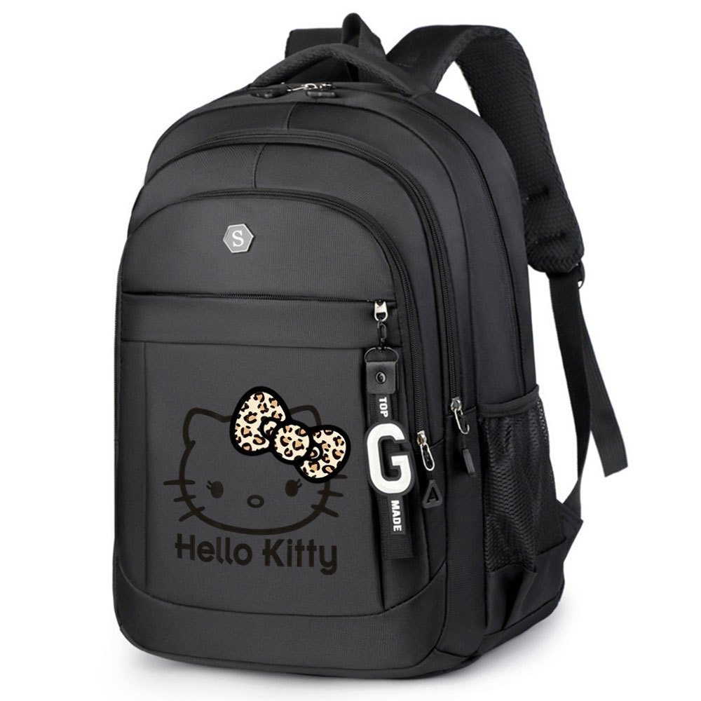 1pc Hello Kitty Backpack Male And Female Junior High School Students Oxford Cloth Backpack Large Capacity Travel Backpack. 023scsjlxbc732, For Teenager, For Teenager
