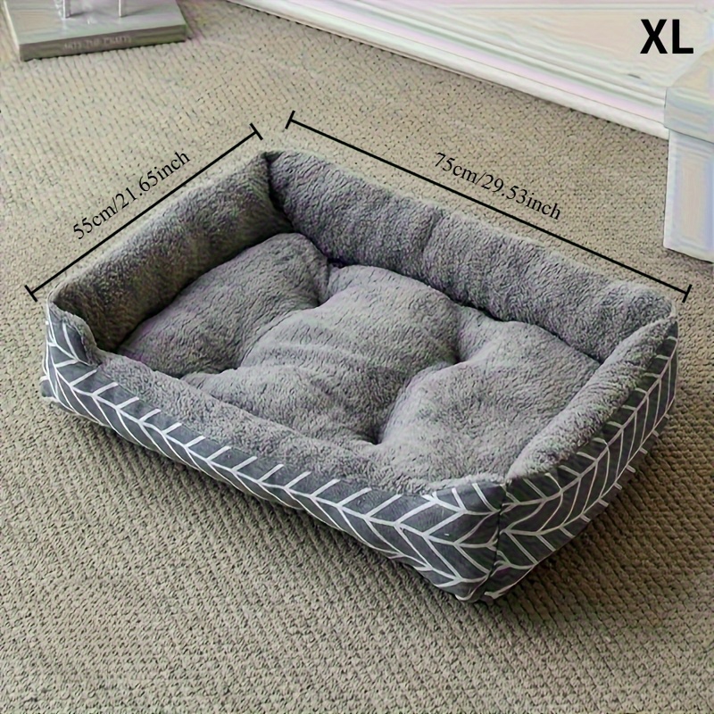 cozy gray cat bed with diamond pattern soft polyester pet bed for indoor cats machine washable durable   small spaces cat bed for indoor cats small   bed   furniture plush pet bed Product details 4