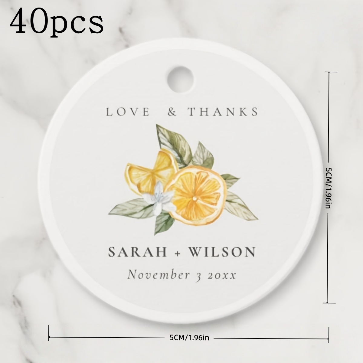 TEMU Custom Personalized Pattern And Text, Round Hang Tags, No String Included, Custom Wedding Gift Tags, Personalized Thank You Gift Cards, Suitable