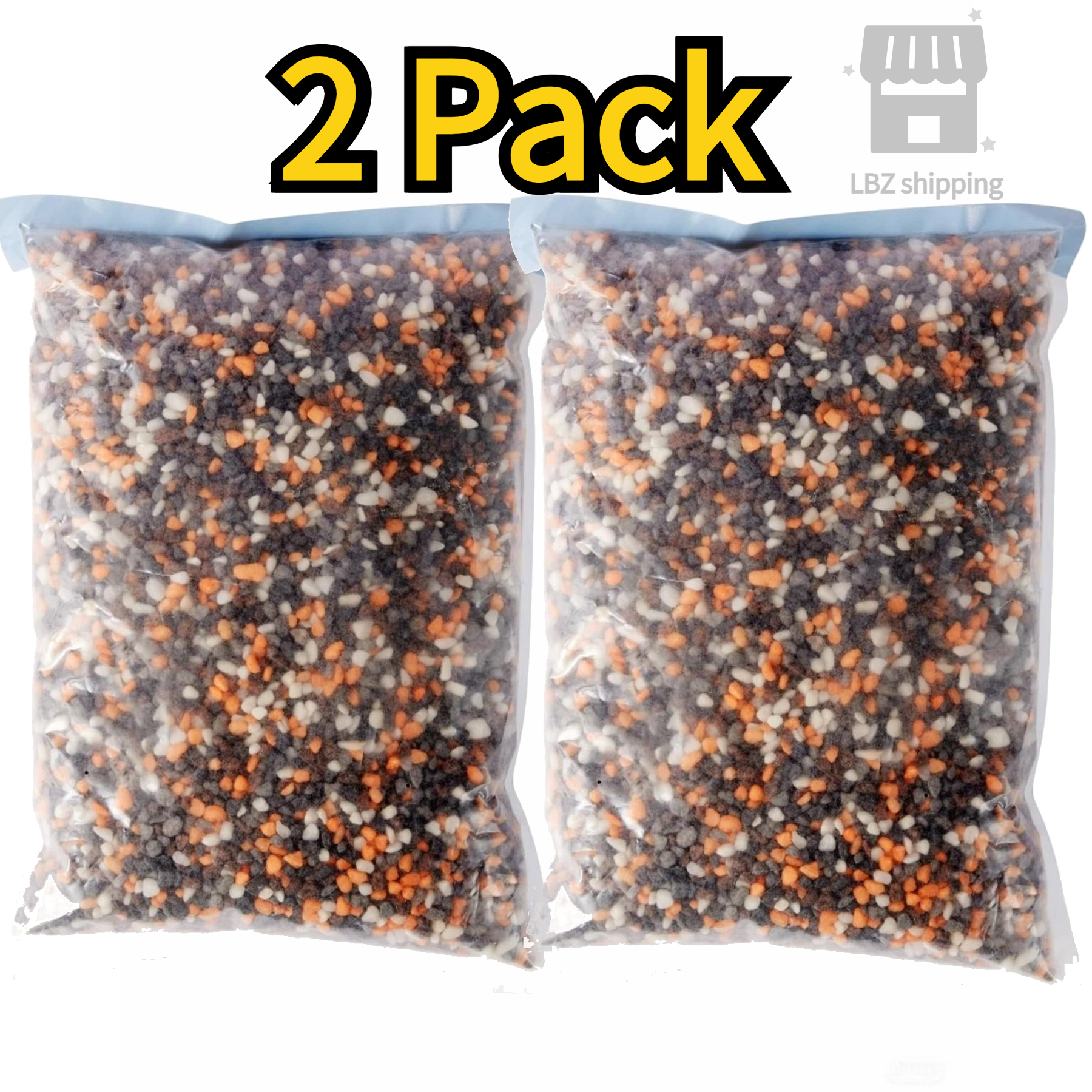 2-Pack Aquarium Rocks Neutrals Jazz Up Your Aquarium And Give Your Fish a Fun Place to Live in with These Aquarium Rocks. Total 4Kg
