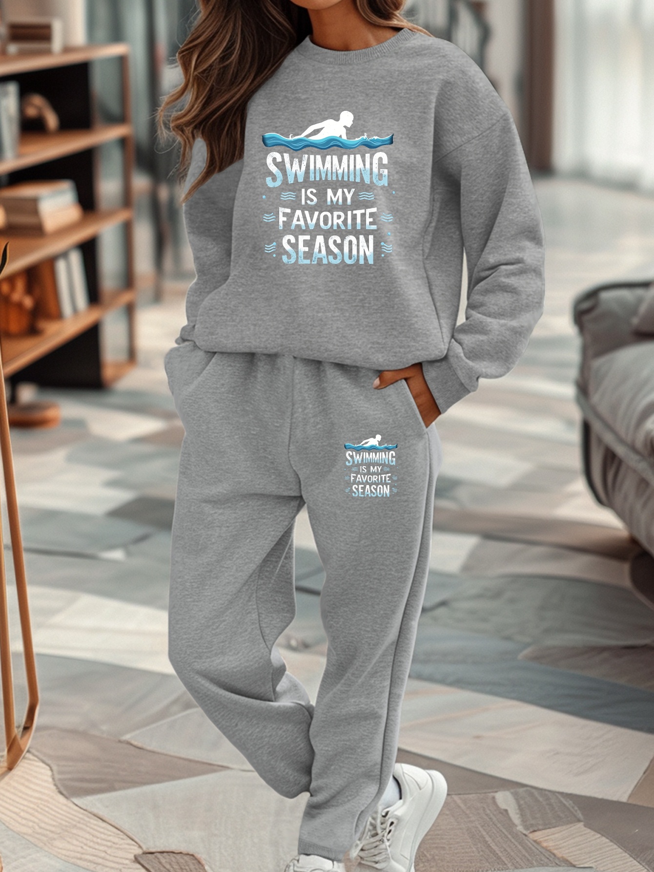 conjunto sudadera pantalones deporte mujer estampado Temu Ecuador