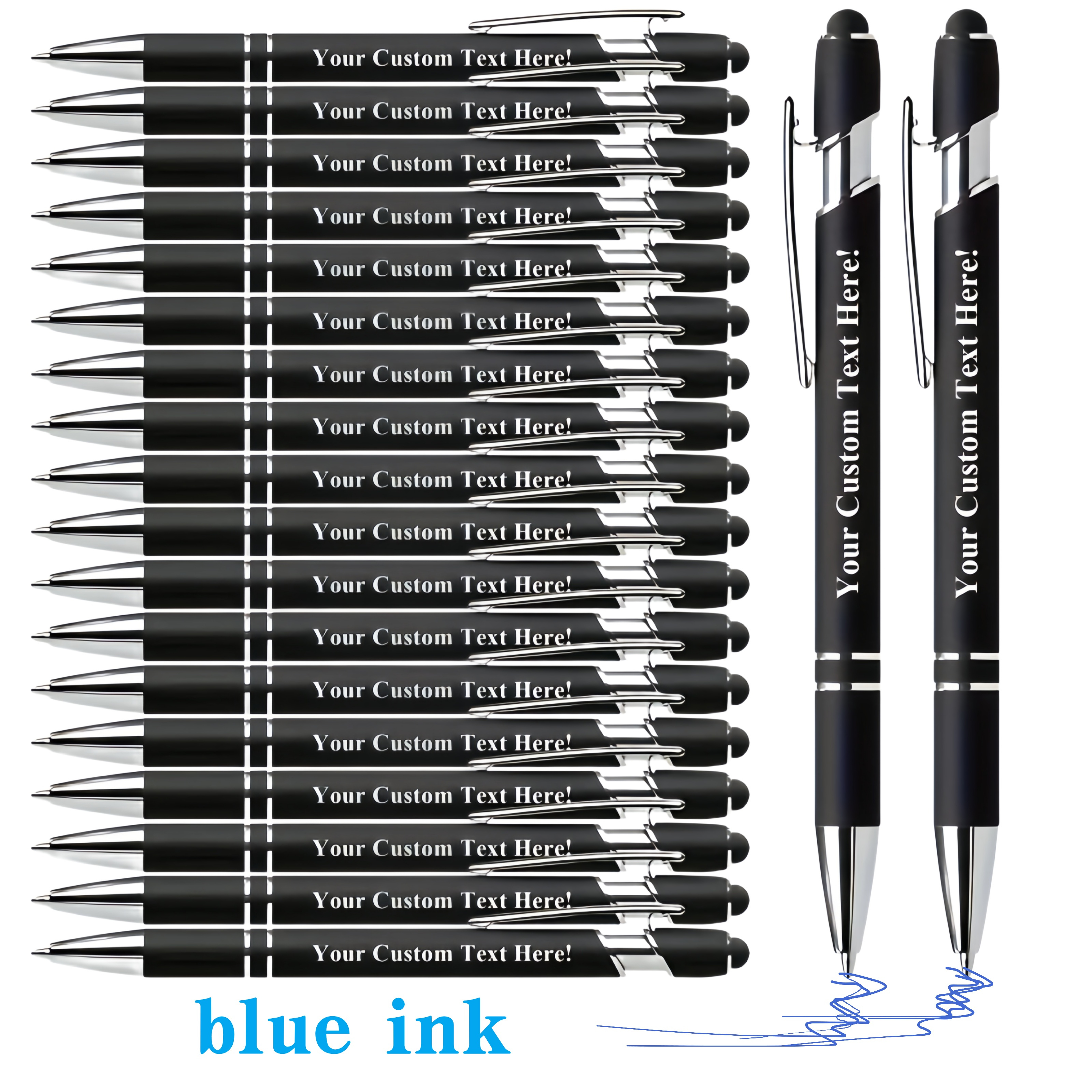 

46pcs Customizable Ballpoint Pen Set With Stylus - Smooth Writing, Medium Point, Retractable - For Office, School, Journaling & Art Projects, Ink Pens